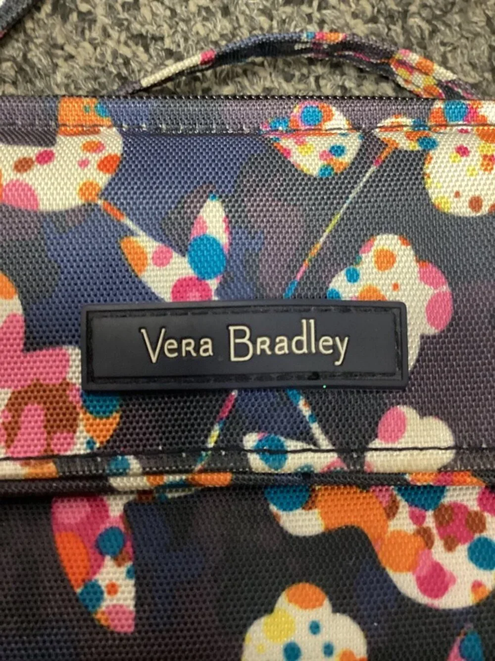 Vera Bradley Floral Wristlet Wallet Purse With Strap Multicolor  Zip Closure Car - Picture 2 of 10